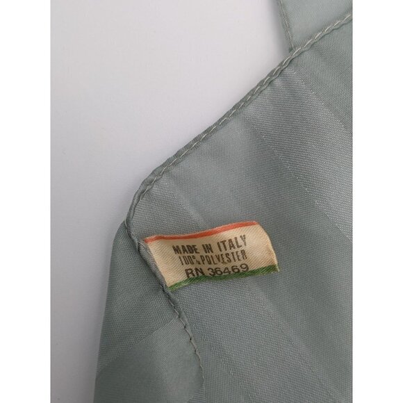 Scarf wrap  purple gray green white checks strips  polyester rolled edge 44" x 4 - Picture 6 of 9